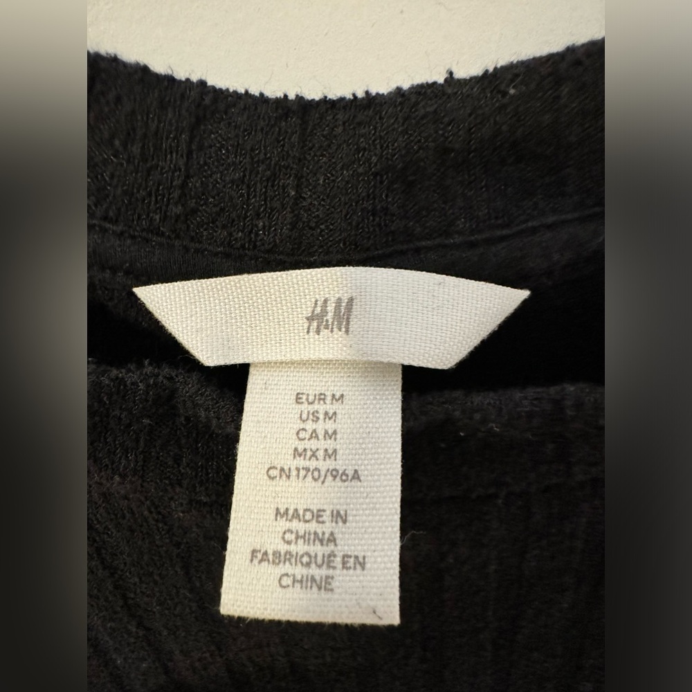 H&M Black Ribbed Top - Picture 2 of 3